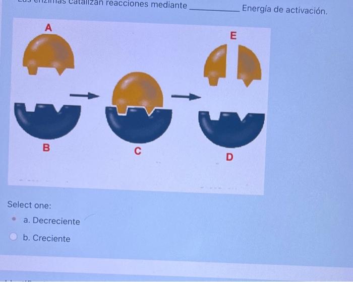 Select one: a. Decreciente b. Creciente