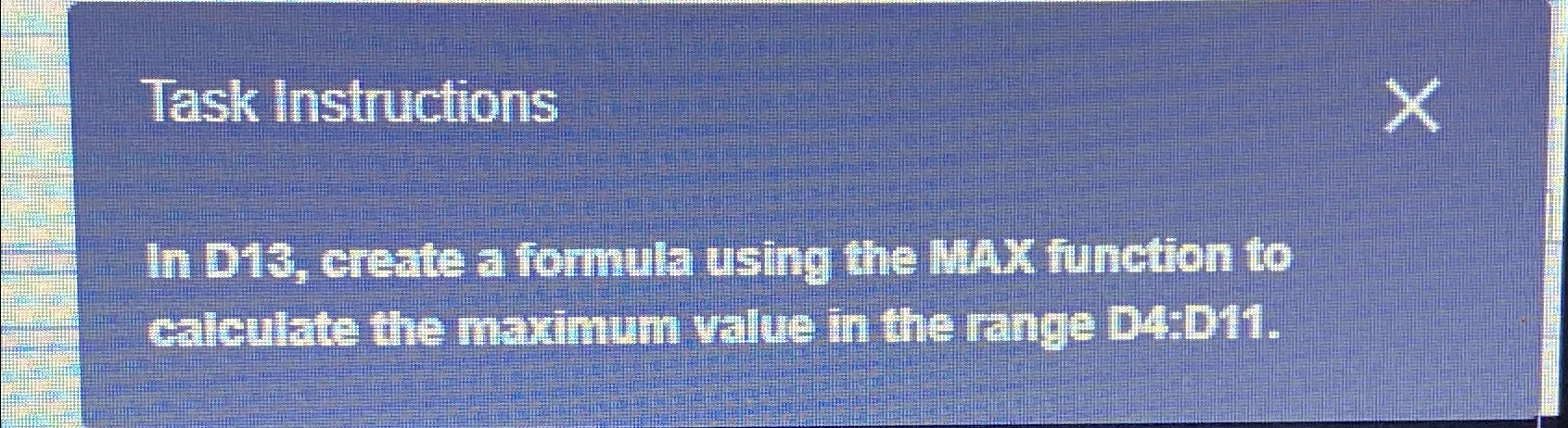 Solved Task Instructionsin D Create A Formula Using The Chegg Com