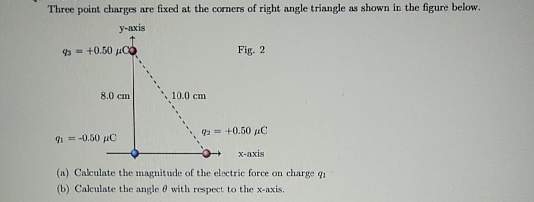 Solved a) Calculate the magnitude of the electric force on | Chegg.com