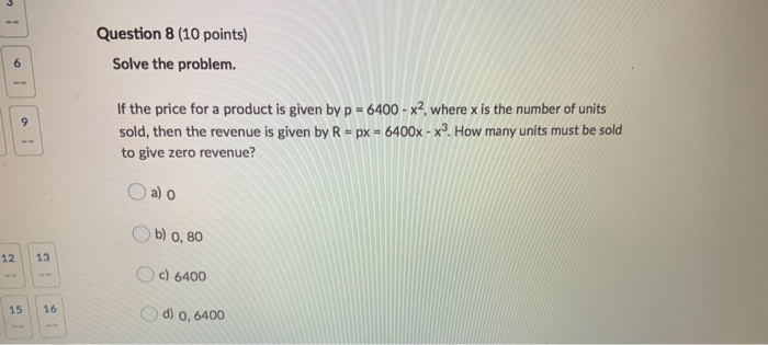 Solved Question 8 (10 points) Solve the problem. If the | Chegg.com