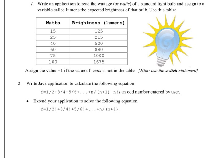 Solved Exercise 5: Write a Java application for the | Chegg.com