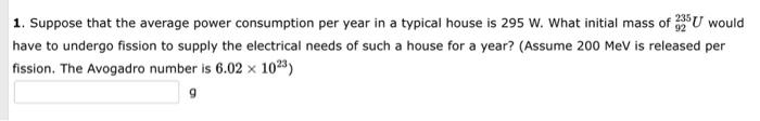 Solved 1. Suppose that the average power consumption per | Chegg.com