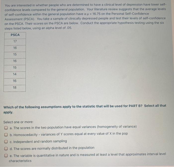 Solved You are interested in whether people who are | Chegg.com