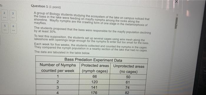 Solved 1: 2 3 6 Question 1 (1 point) A group of Biology | Chegg.com