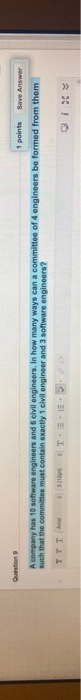 Solved Question 1 points Save Answer A company has 10 | Chegg.com