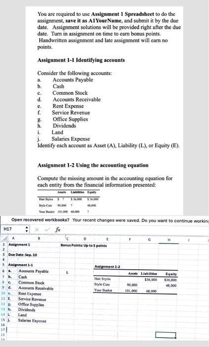 Solved You are required to use Assignment 1 Spreadsheet to | Chegg.com