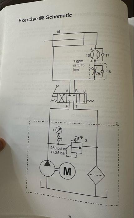 Solved _.....ice \#8 Schematic1. Set the flow control valve | Chegg.com