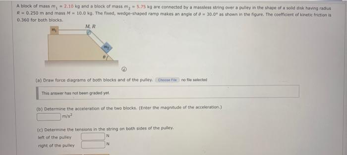 Solved Two Blocks Are Connected To A Rope, And The Rope Is | Chegg.com