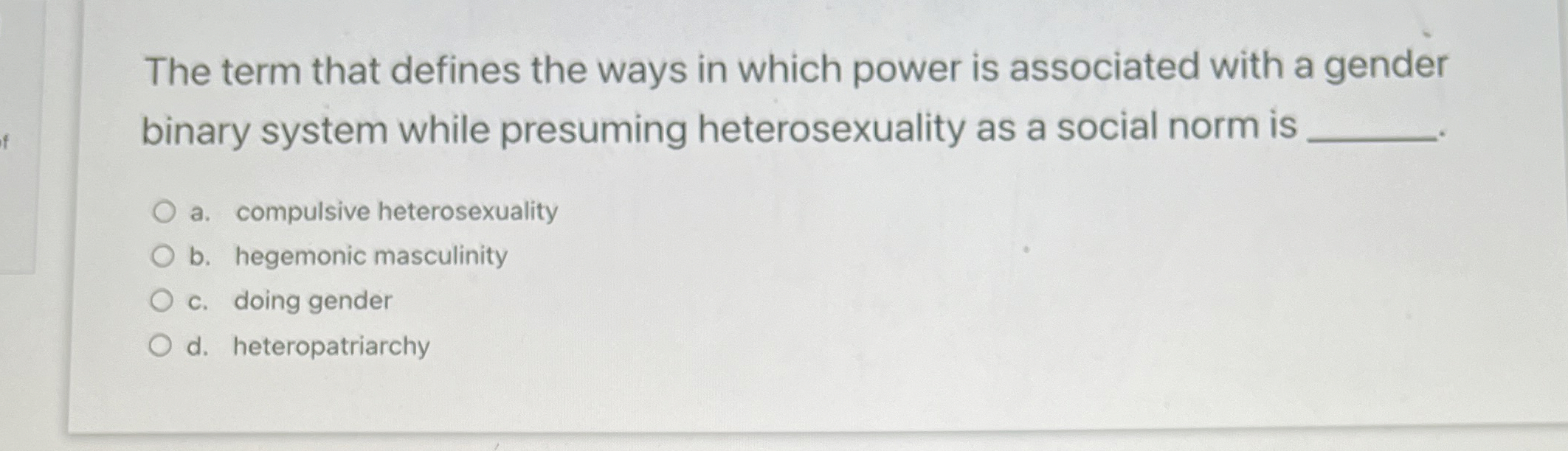 Solved the term that defines the ways in which power is chegg