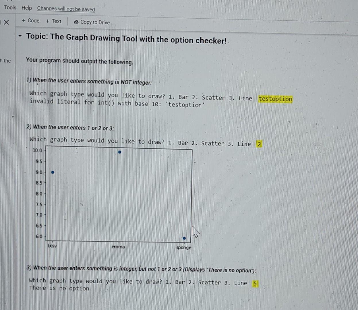 Solved topic the graph drawing tool with the option chegg