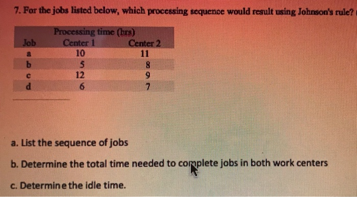 solved-7-for-the-jobs-listed-below-which-processing-chegg