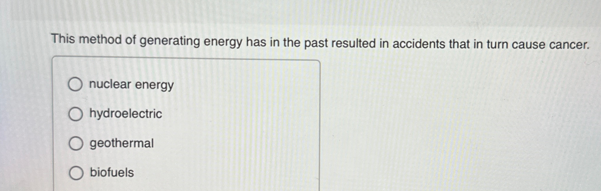 Solved This method of generating energy has in the past | Chegg.com