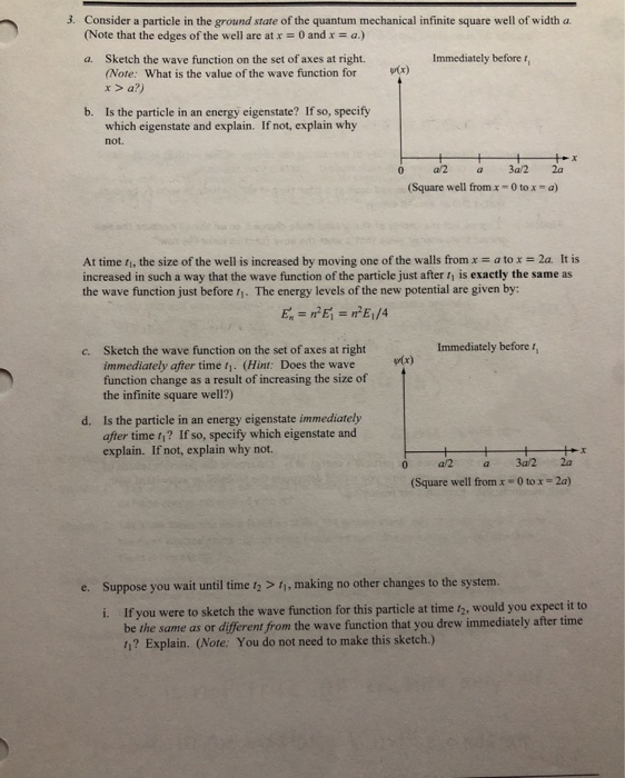 Solved 3. Consider a particle in the ground state of the | Chegg.com