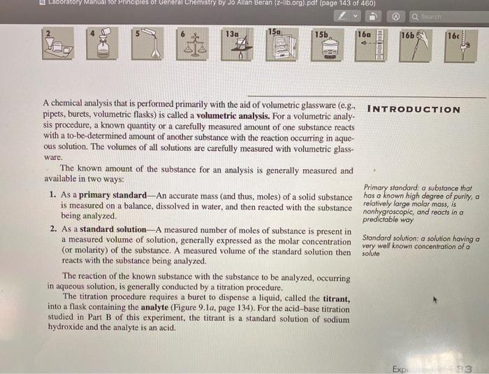 Solved Laboratory Manual for Principles of General Chemistry