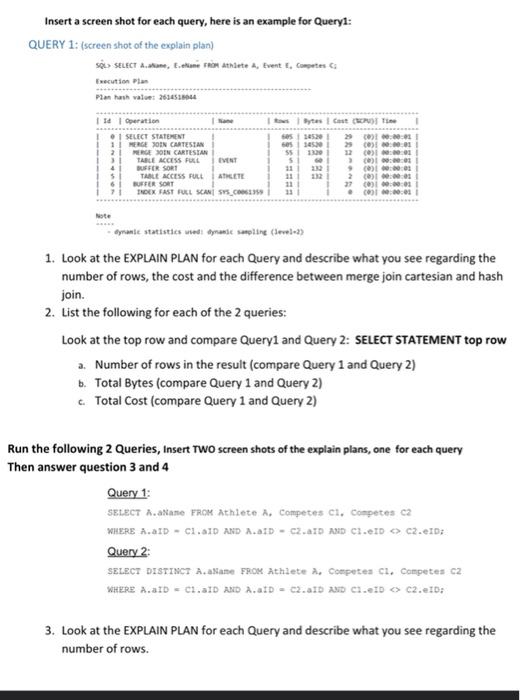 Solved PART 1 Directions - Query Optimization 1. Log on to | Chegg.com