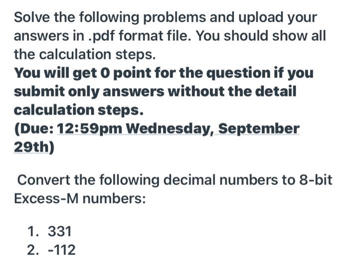 Solved Solve the following problems and upload your answers | Chegg.com