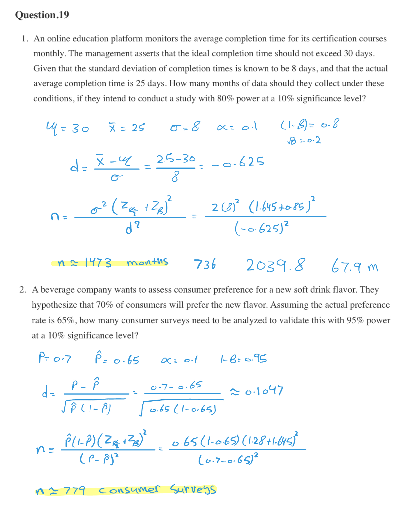Solved Question. 19An online education platform monitors the | Chegg.com