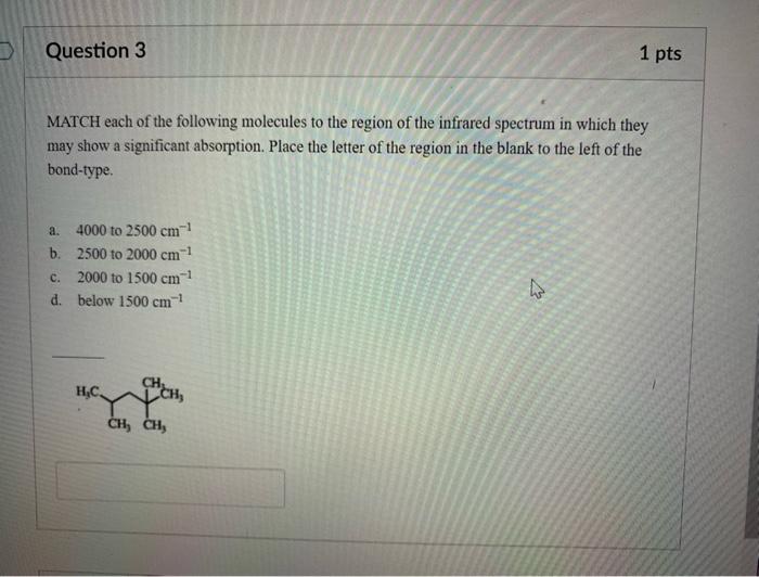 Solved Question 3 1 pts MATCH each of the following | Chegg.com