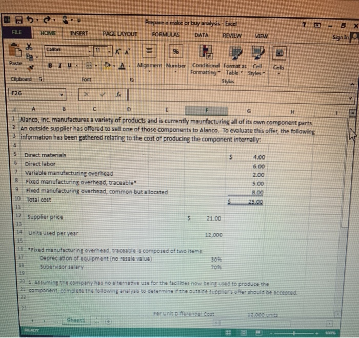 Solved Alanco, Inc. manufactures a variety of products and