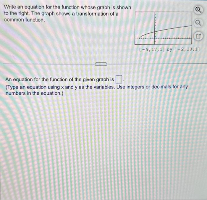 Solved Write an equation for the function whose graph is | Chegg.com