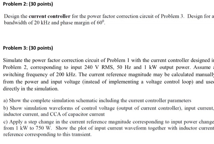 Problem 2: (30 points) Design the current controller | Chegg.com
