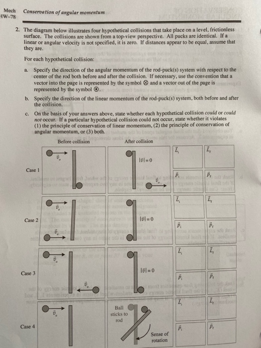 Solved Mech HW-78 Conservation of angular momentum 2. The | Chegg.com