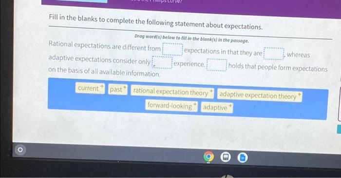 Solved Fill in the blanks to complete the following | Chegg.com