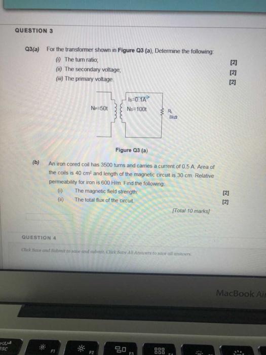 Solved QUESTION 3 Q3(a) For The Transformer Shown In Figure | Chegg.com ...