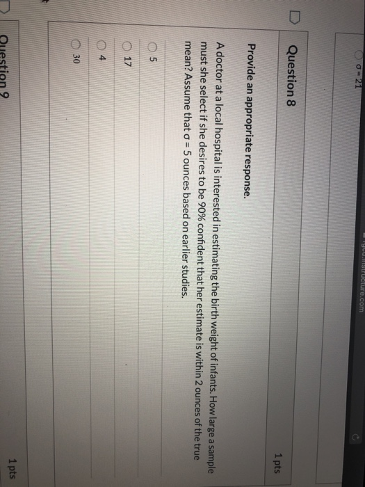 Solved Yunstructure.com = 21 Question 8 1 Pts Provide An | Chegg.com