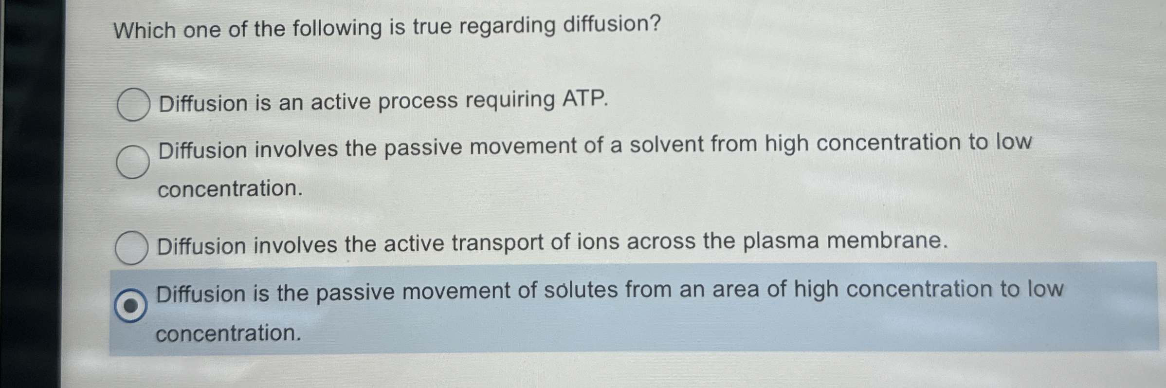 Solved Which one of the following is true regarding | Chegg.com