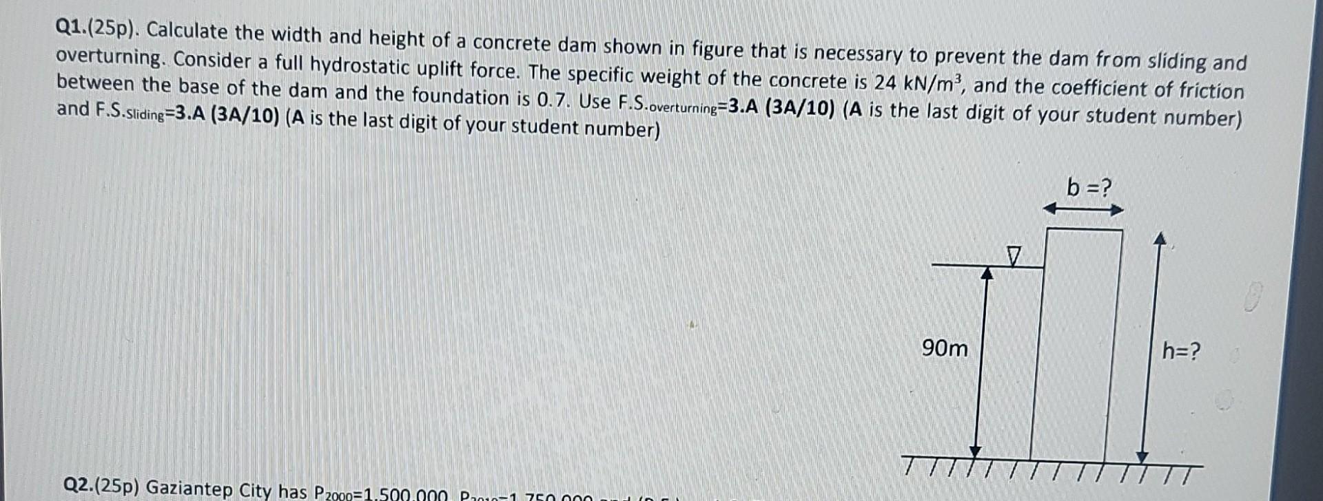 Solved Q1.(25p). Calculate The Width And Height Of A | Chegg.com