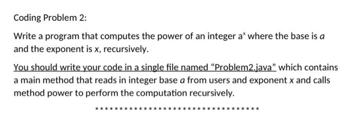 Solved Coding Problem 2: Write a program that computes the | Chegg.com