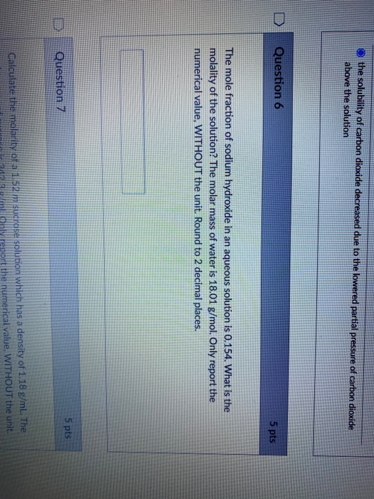 Solved INC Question 4 5 pts The solubility of a substance is | Chegg.com