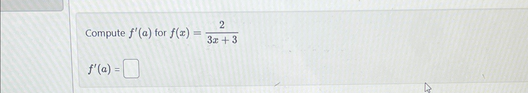 Solved Compute F A ﻿for F X 23x 3f A