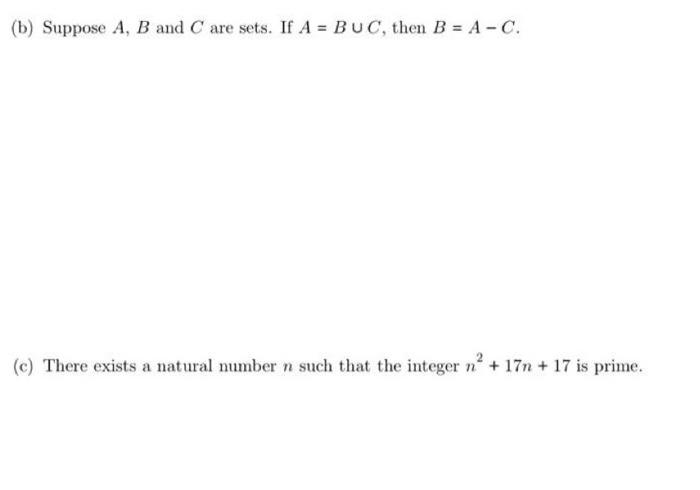 Solved Each of the following statements is either true or | Chegg.com