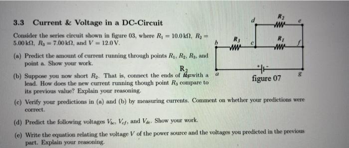 Solved B с A R; 3.3 Current & Voltage In A DC-Circuit W | Chegg.com