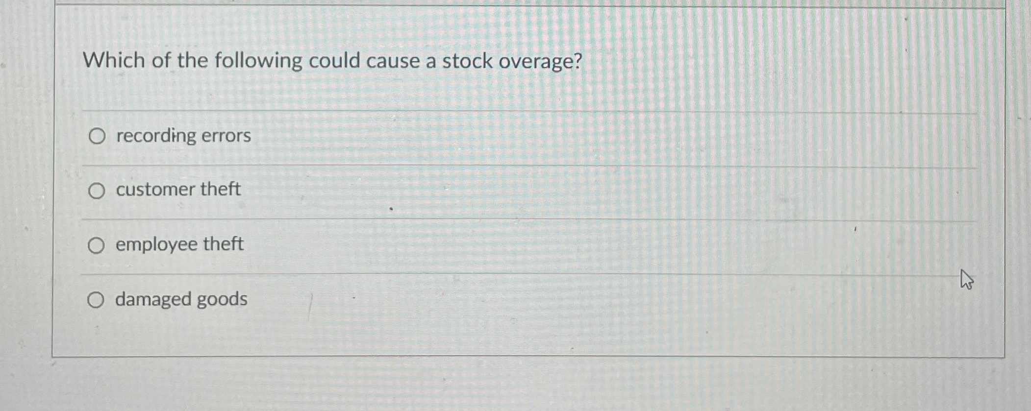 Solved Which of the following could cause a stock | Chegg.com