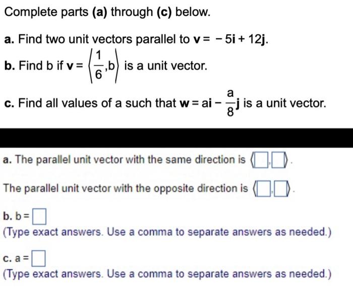 Solved Complete parts (a) through (c) below. a. Find two | Chegg.com