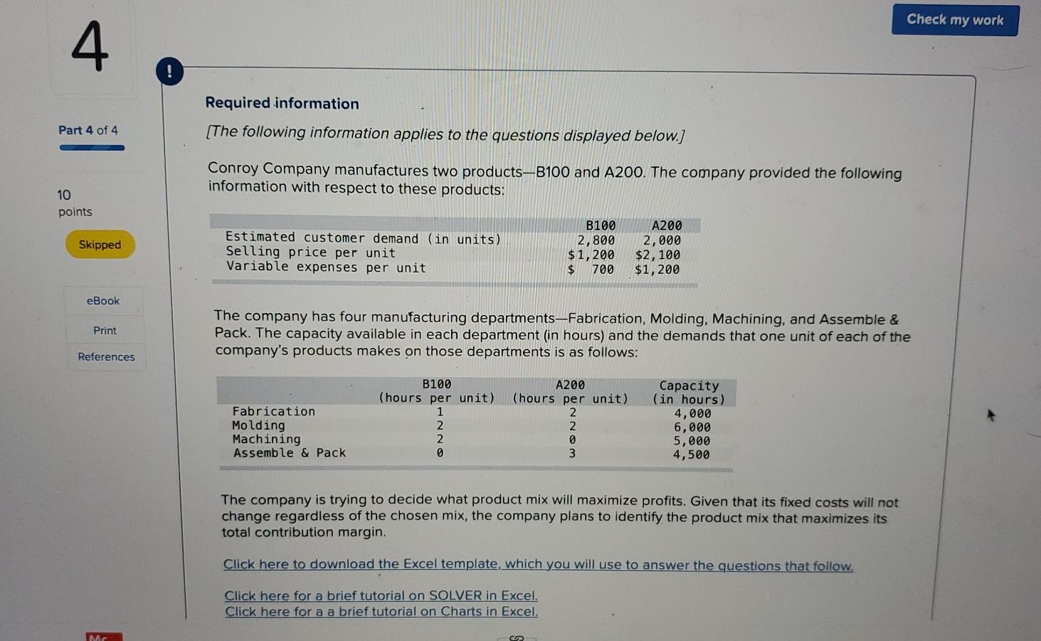 Solved Check my work 4 ! Required information [The following | Chegg.com