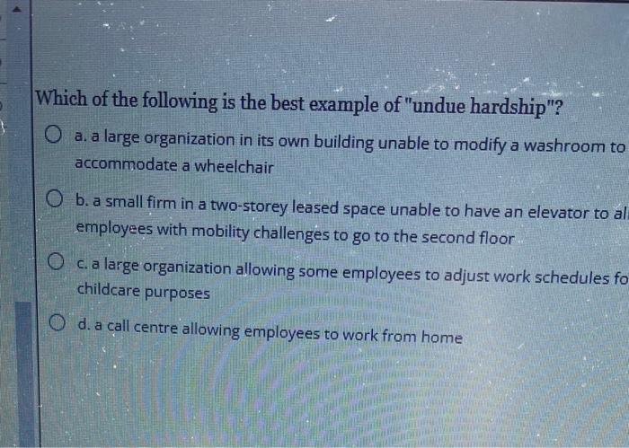Which of the following is the best example of 