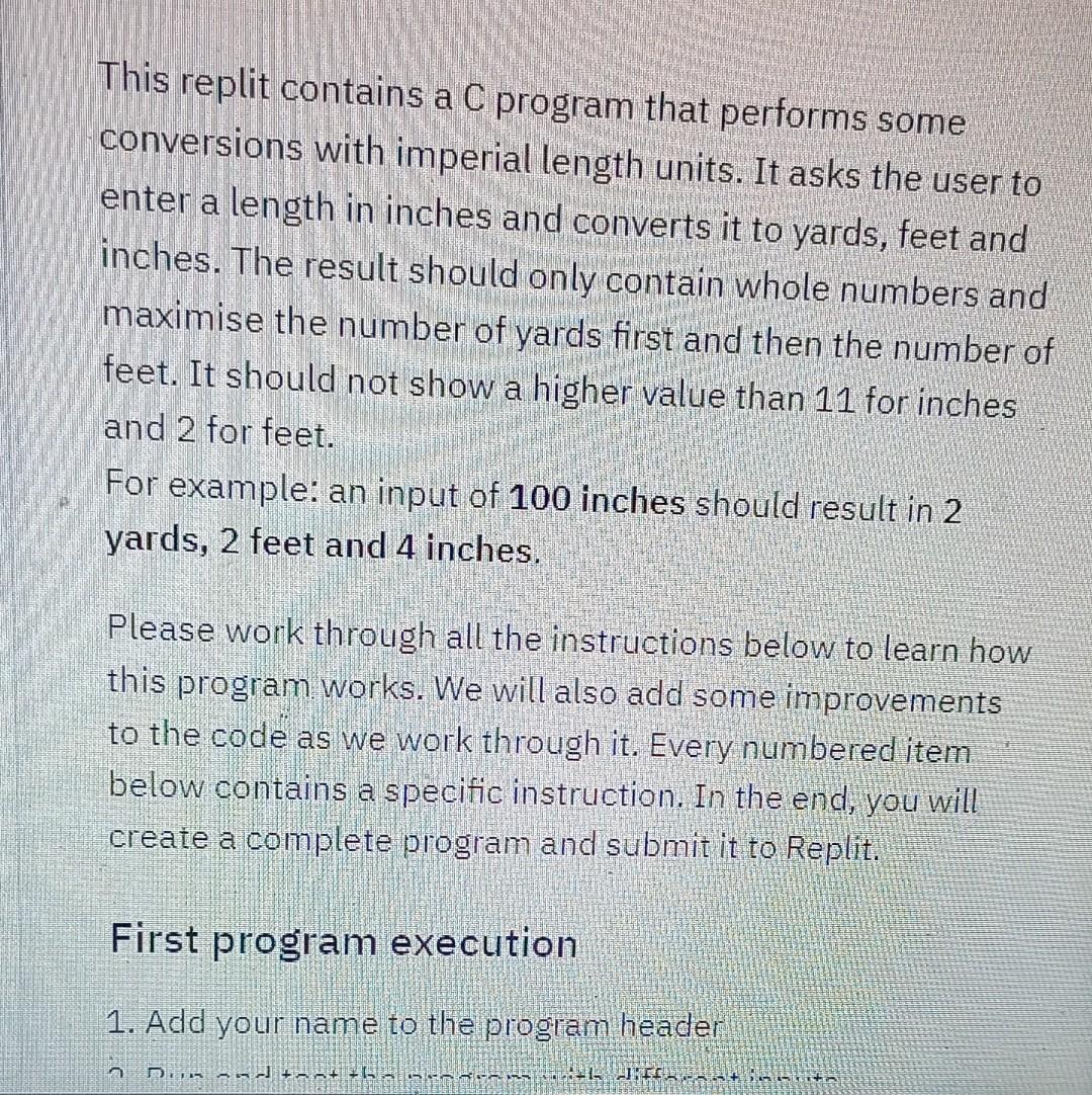 Solved Line 1: Col 1 History 5This Replit contains a simple | Chegg.com