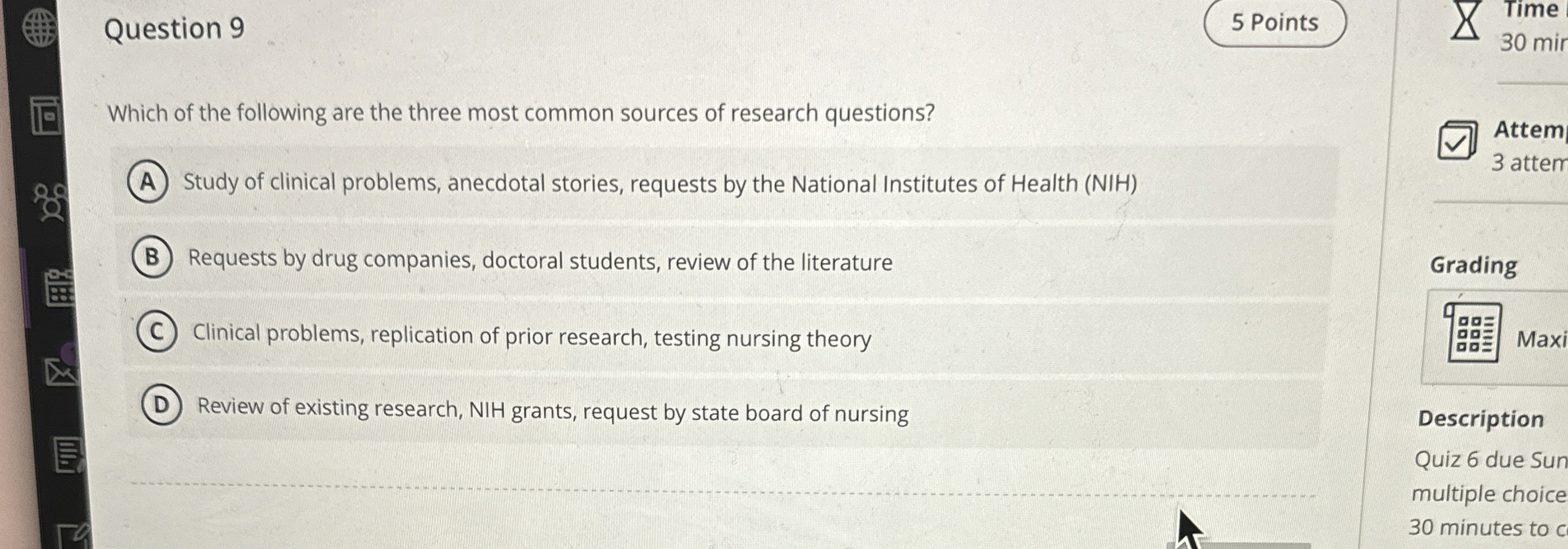 Solved Question 9Which of the following are the three most | Chegg.com