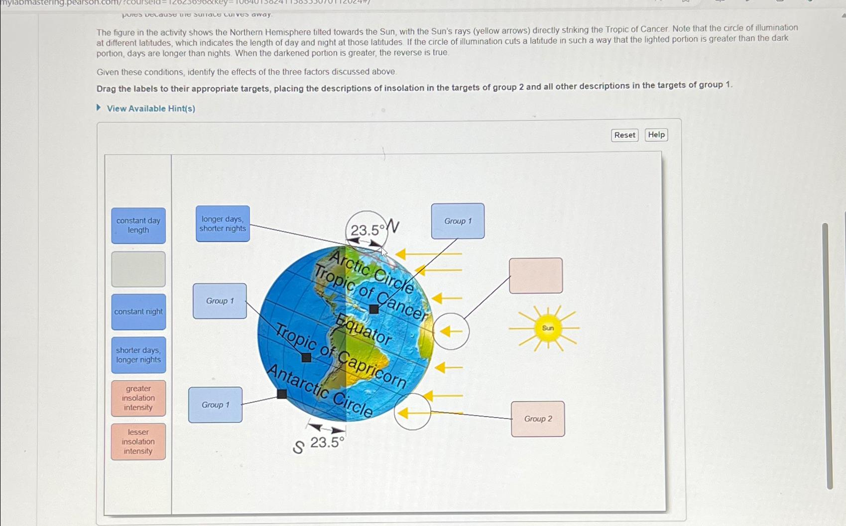 Solved at different latitudes, which indicates the length of | Chegg.com
