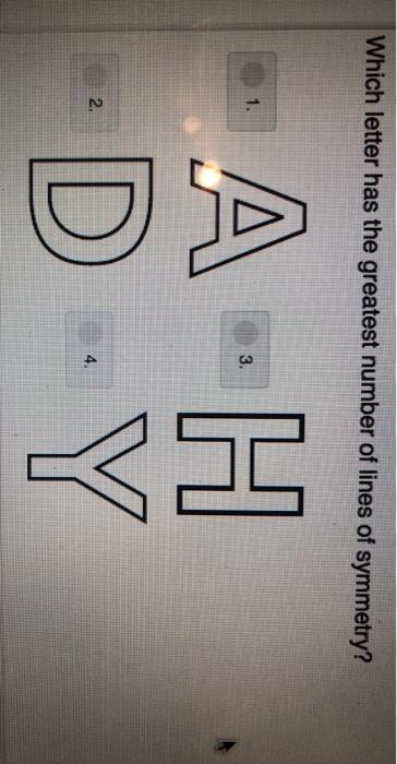 Solved Which Letter Has The Greatest Number Of Lines Of | Chegg.com
