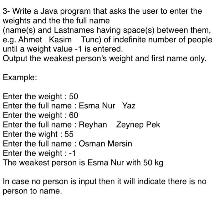 Solved Write a Java program that asks the user to enter the | Chegg.com image.