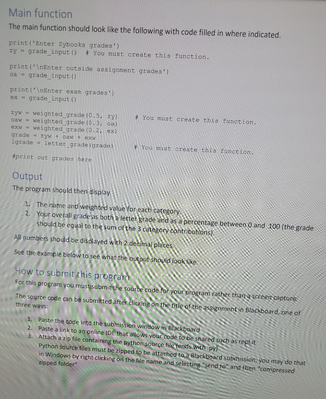 programming assignment assignment 1