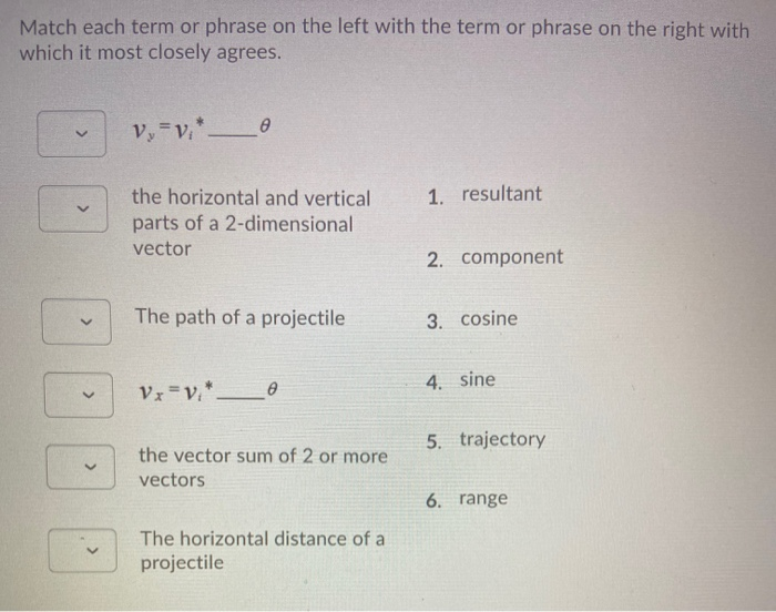 Solved Match each term or phrase on the left with the term | Chegg.com