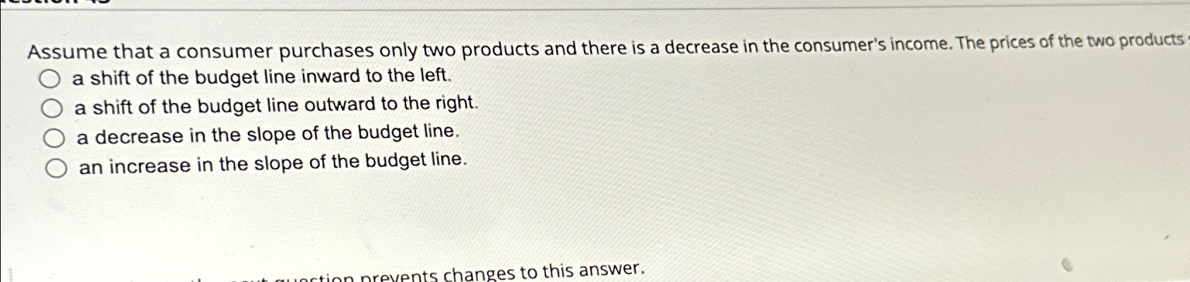 Solved Assume that a consumer purchases only two products | Chegg.com