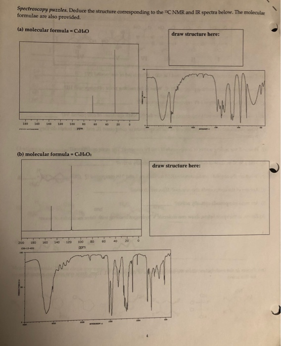 Solved Spectroscopy Puzzles. Deduce The Structure | Chegg.com