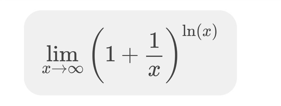 Solved In(x) lim 1 1 + X X-> | Chegg.com